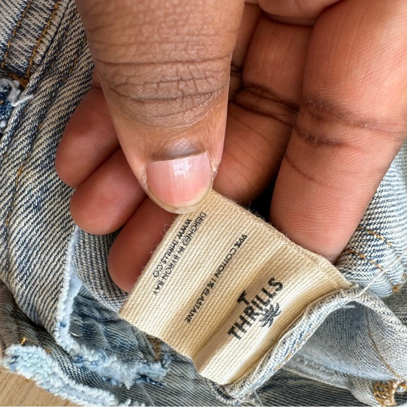 Thrills Elle size 4 high rise /flare bottom cotton denim… - Picture 4 of 8